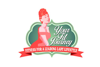 make awesome vintage classic logo for your fit journey