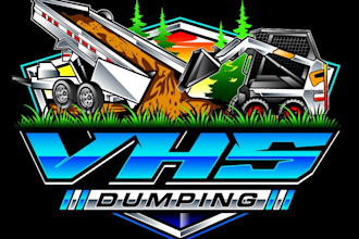 design modern dump trucking logo