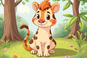 create animals cartoon illustration