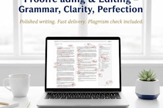 proofreading and editing emails, assignments, essays, and more