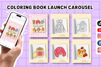design social media post for coloring book launch