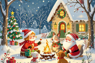 design christmas themed illustration