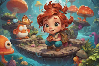 design 2d cartoon character