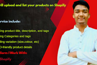 upload and list your products on shopify