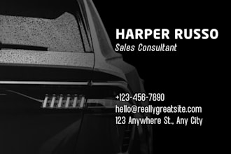 do  professional luxury business card design