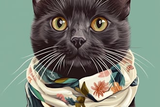 make a disney pets portrait illustration in disney style