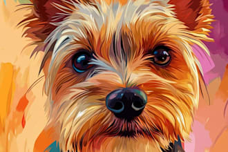 draw your pet portrait into cute disney style