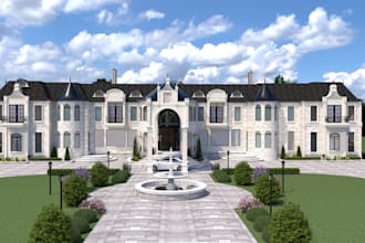 do architecture 3d realistic rendering and walk through