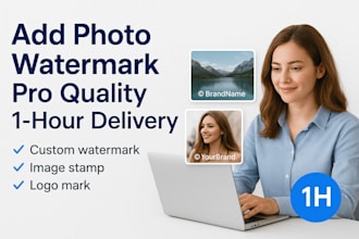 add photo watermark or logo mark or image stamp fast