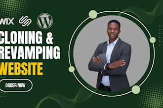 redesign, revamp, clone website, copy clone website and revamp wordpress website