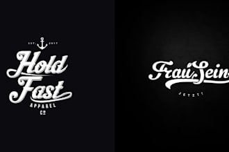 do blackletter letter old english font logo design 24 hours