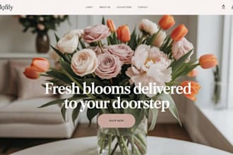 flower website, florist shopify store, gift shop , home decor dropshipping store