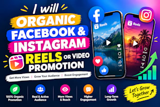 organic facebook and instagram reels or video promotion