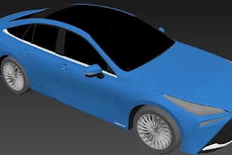 create a realistic 3d car model for 3d printing, design, and rendering