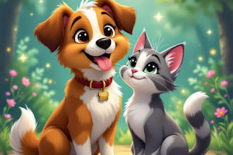 draw disney pet portrait