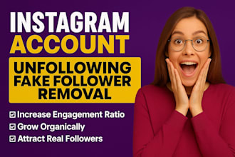 manually unfollow instagram followings and remove fake, bot, or ghost followers