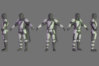 create custom 3d cosplay models, helmets, masks, or weapons for 3d printing