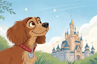 design a custom disney pet portrait
