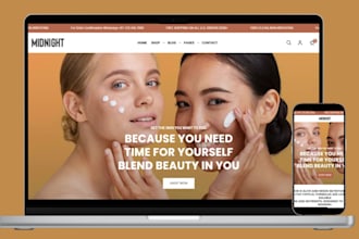 build skincare shopify store cosmetics beauty store spa beauty skincare website