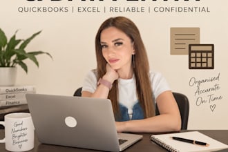 do bookkeeping and invoice data entry in excel or quickbooks