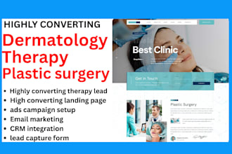 generate dermatology plastic surgery leads build   iv therapy fertility website