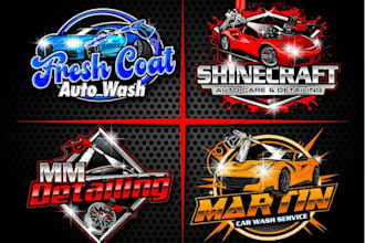 design auto detailing, automotive, mobile detailing, auto repair, car wash logo