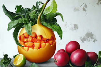 draw realistic plants, vegetables, fruits