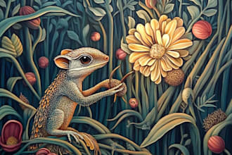 draw high quality animal, insect, and botanical art