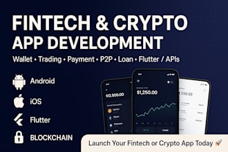build crypto wallet, fintech, payment, p2p, loan, and trading apps or web