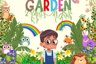 create a beautiful childrens book cover