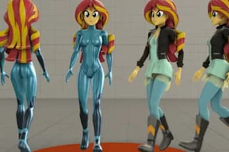 custom port gmod player model sfm mmd model 3d vrchat model