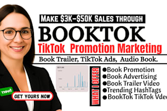 promote your book or ebook on my booktok tiktok account