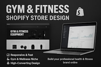 design a gym and fitness shopify health and wellness store equipment website