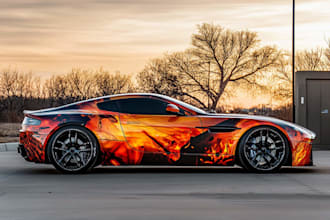 design car wrap, vehicle wrap design