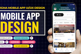 design modern mobile app UI UX in figma for ios and android