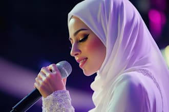 be your female singer for arabic vocal, custom arabic ballad song, songwriter