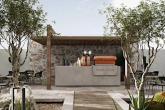 create 3d renderings of padel,parking lot,badminton court,multi court,revit