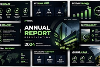design annual report presentation business report data visualization slides