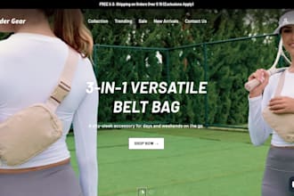 design shopify store for fanny packs, waist bags, belt bags, and sling bags shop