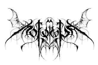 create a death metal band logo design