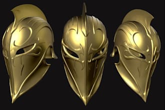 model 3d helmet, 3d mask for 3d printing, cosplay accessory or skull mask in 48