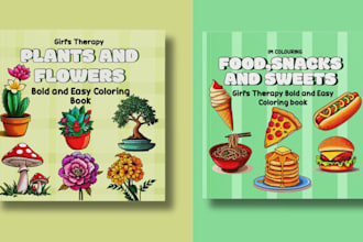 create cute, bold, and easy coloring book covers for KDP publishing