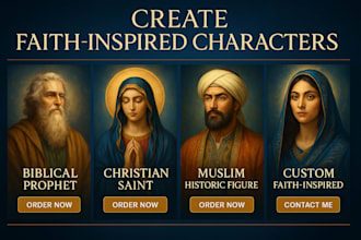 create consistent ai bible character or christain concept art for bible stories