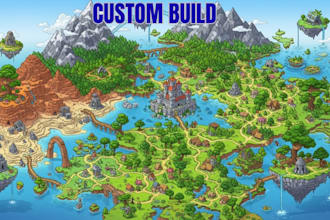 build a custom minecraft map world terrain and structure for java and bedrock