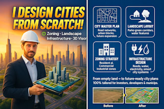 do urban city plan, city zoning layout, landscape master plan and infrastructure