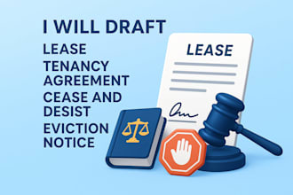 draft lease tenancy agreement cease and desist eviction notice legal writing