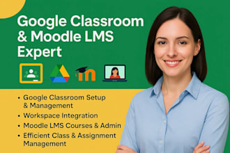 setup google classroom and  workspace classroom manager moodle lms