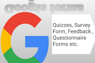 create a custom google form for your needs