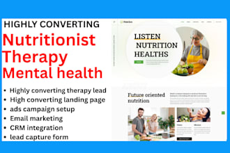 generate mental health therapy leads build acupuncture nutritionist spa website