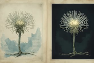 create a realistic botanical drawing